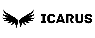 Icarus Logo - Black Lettering